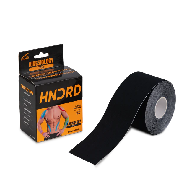HUNDRED Kinesiologie-Tape Größe: 5 Meter | Unisex | Material: Baumwolle/Elastan | Linderung von Muskelkater und Schmerzen | Steigerung der Leistungsfähigkeit, Durchblutung und Körperwahrnehmung | Vorbeugung zukünftiger Verletzungen