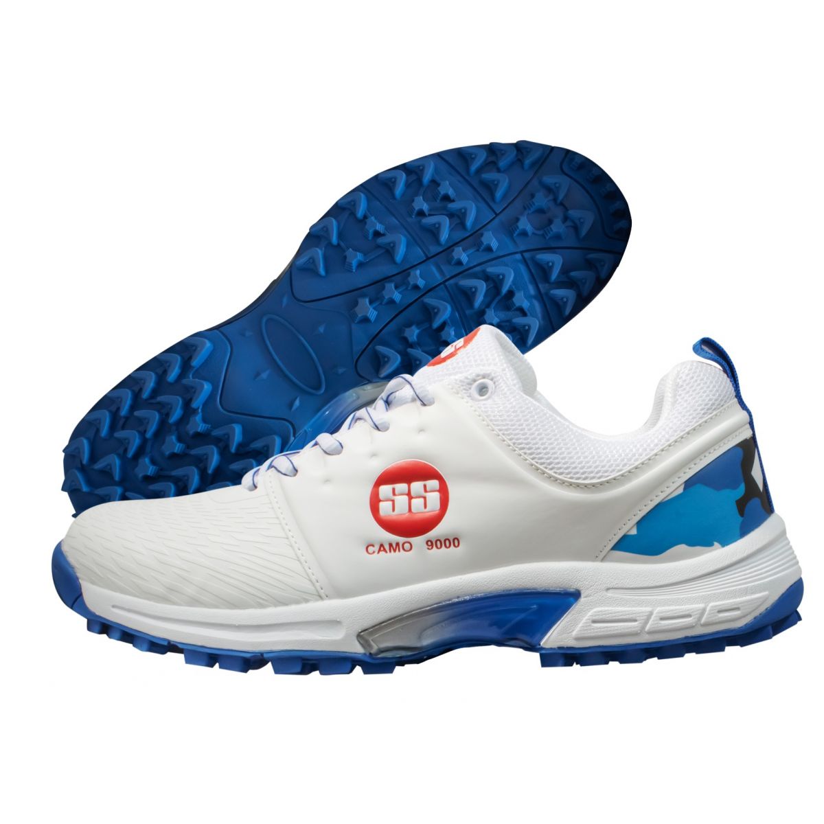 SS Camo 9000 Cricket Shoe | For Men & Boys | Material: Polyurethane (PU) | Lightweight | Improved stability in the game