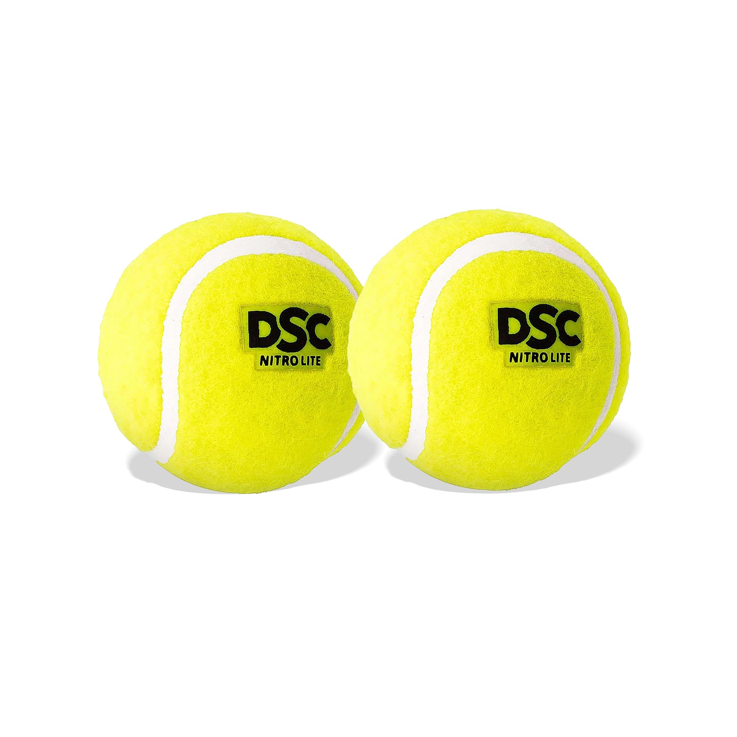 DSC Nitro Leichtgummi-Tennisball (2er-Pack) | Premium-Außenfilz für höhere Strapazierfähigkeit | Nahtgummierung | Ideal für Anfänger geeignet