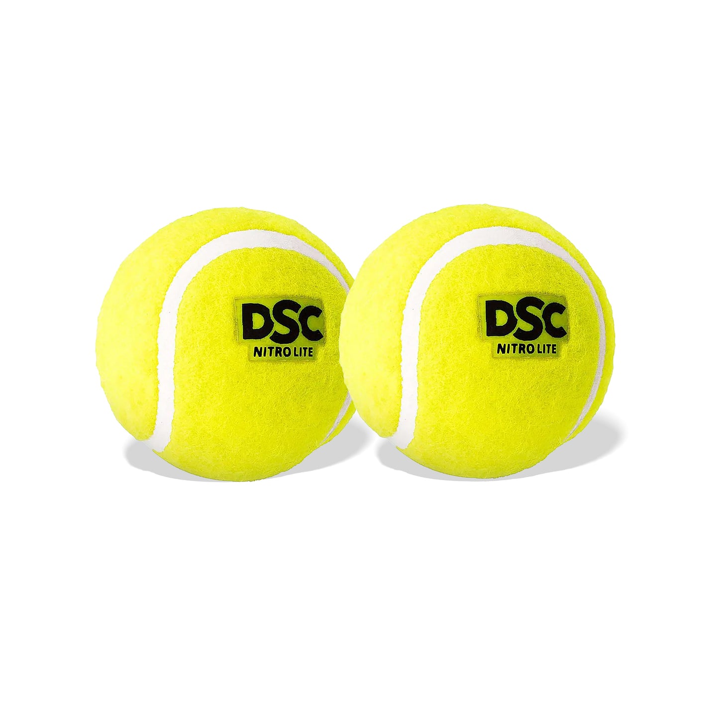 DSC Nitro Leichtgummi-Tennisball (2er-Pack) | Premium-Außenfilz für höhere Strapazierfähigkeit | Nahtgummierung | Ideal für Anfänger geeignet