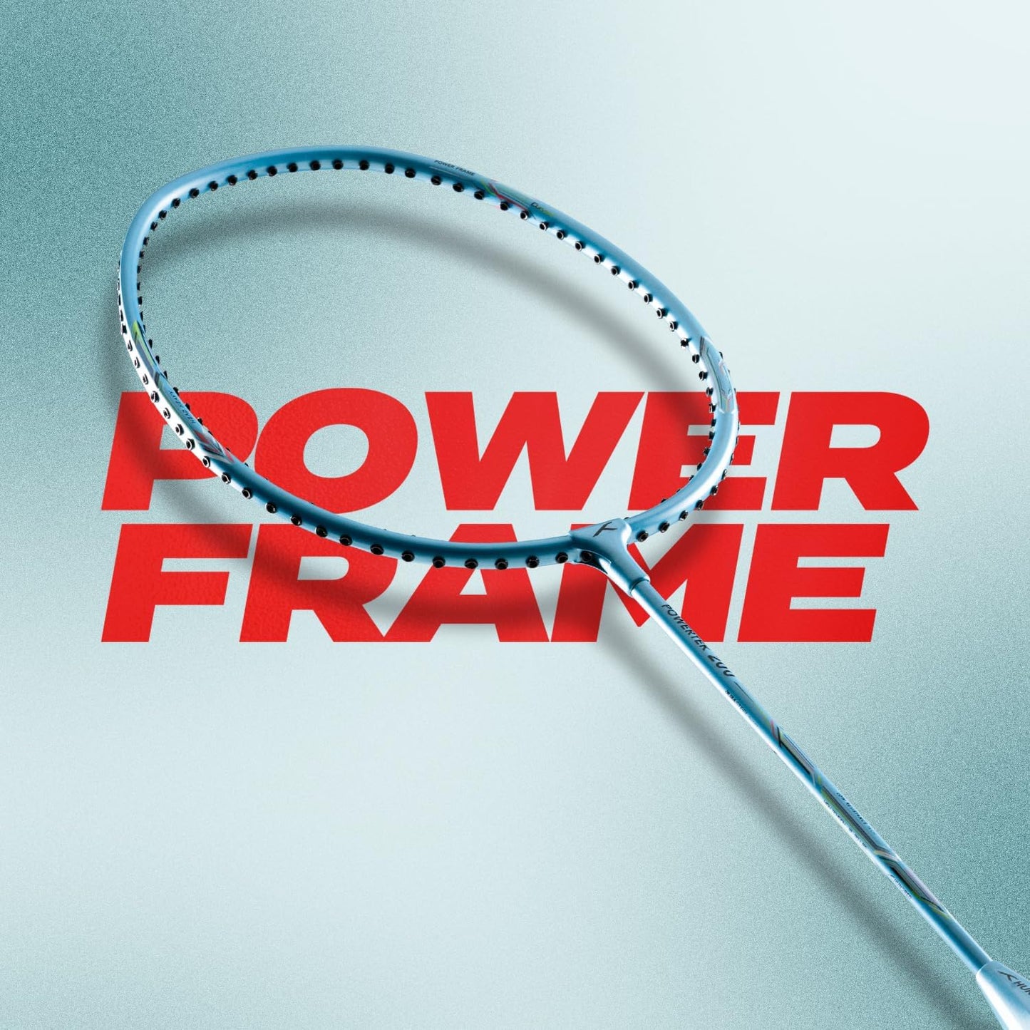 HUNDRED Powertek 200 PRO Badminton Racket with Head Cover (Size: Standard, Grip Size: G5) | Strung | Material: Aluminum | For advanced players | Weight: 95 grams | Maximum string tension - 18-20lbs
