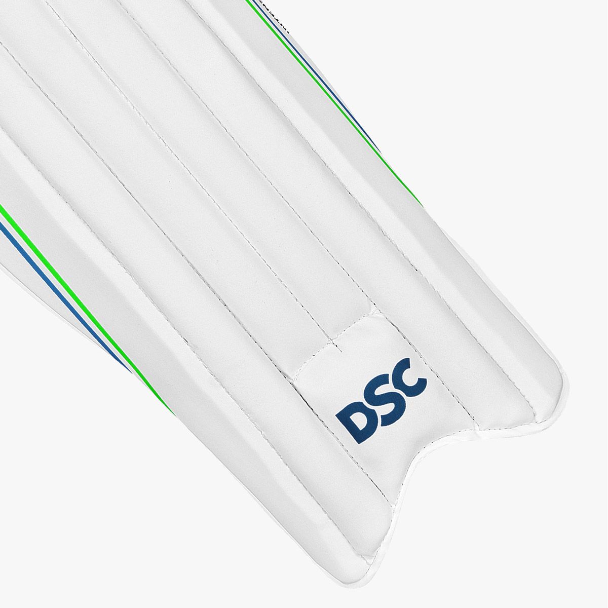 DSC Intense Shoc Cricket Wicket Keeping Legguard | Color: White | Material: PVC | for Men & Boys | Mesh Instep | Highly Comfortable | Perfect Fit | Low Density Foam in The Bolsters