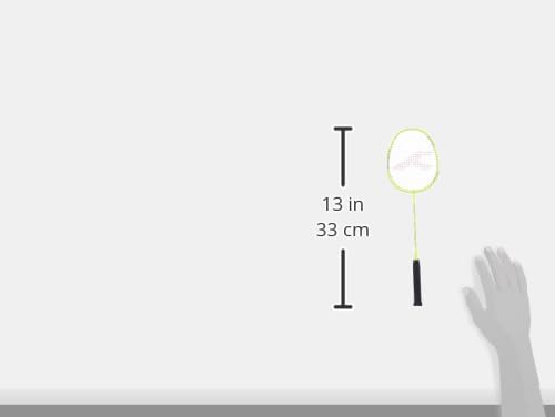 HUNDRED Powertek 200 PRO Badminton Racket with Head Cover (Size: Standard, Grip Size: G5) | Strung | Material: Aluminum | For advanced players | Weight: 95 grams | Maximum string tension - 18-20lbs