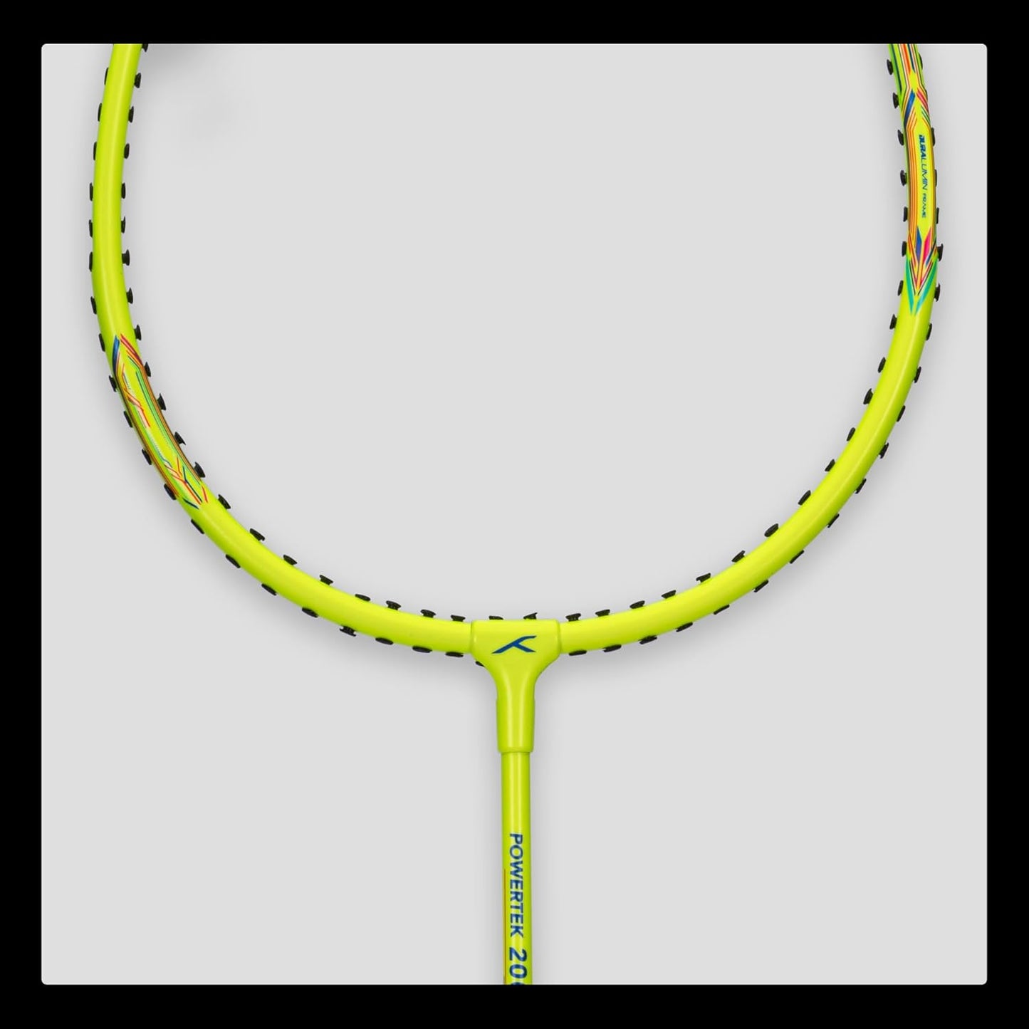 HUNDRED Powertek 200 PRO Badminton Racket with Head Cover (Size: Standard, Grip Size: G5) | Strung | Material: Aluminum | For advanced players | Weight: 95 grams | Maximum string tension - 18-20lbs