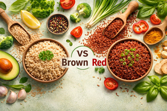 Gesundheitliche Vorteile von braunem Reis und rotem Reis: Welcher verdient einen Platz auf Ihrem Teller?