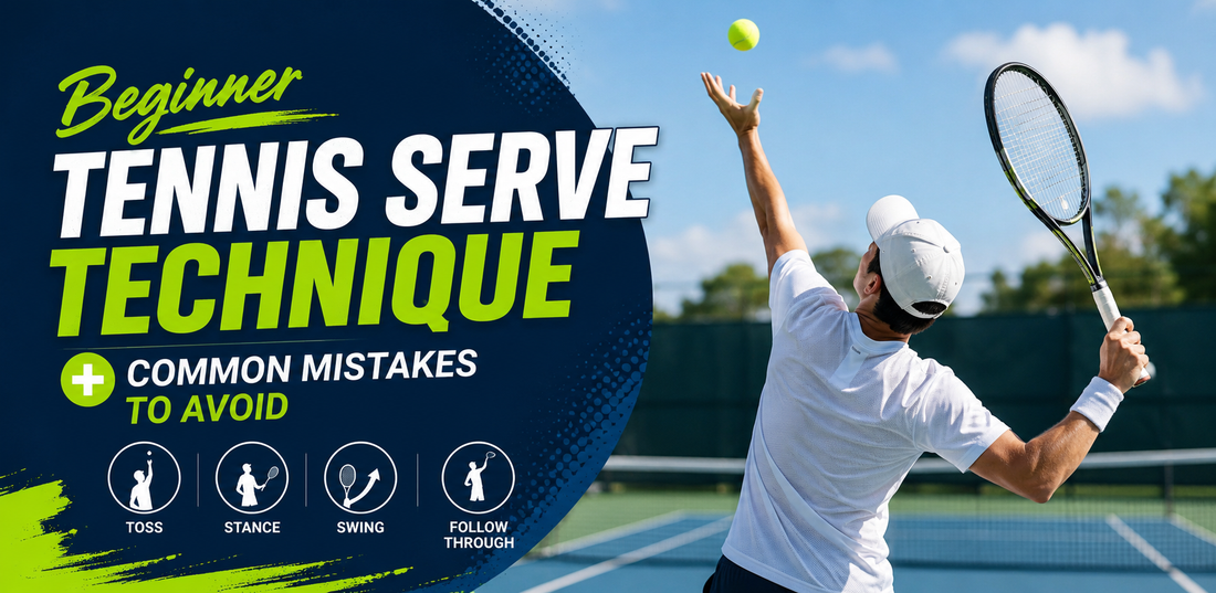 Aufschlagtechnik für Tennis-Anfänger + Häufige Fehler, die es zu vermeiden gilt