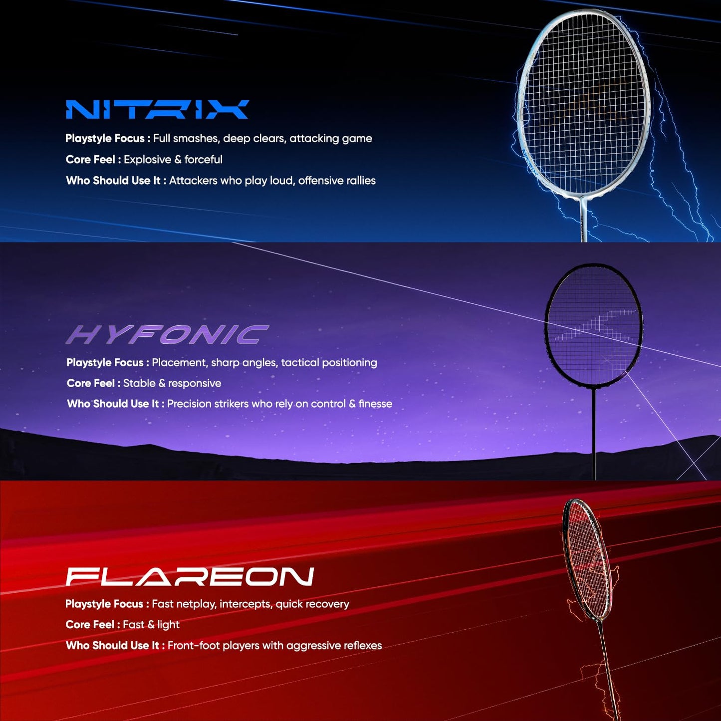 Hundred Nitrix 70 Volta Badmintonschläger mit Vollschutz | ≤32 lbs | Kopfschwer – Kraft und Geschwindigkeit | Hochwertige Carbon-Konstruktion | Aggressive Smashes und schnelle Clears (Weiß/Kupfer)