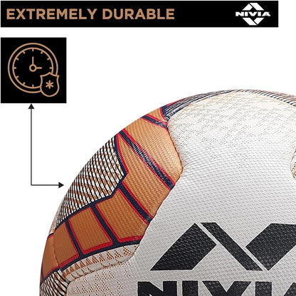 Nivia Unisex Adult Dom Game Football, Golden, 5
