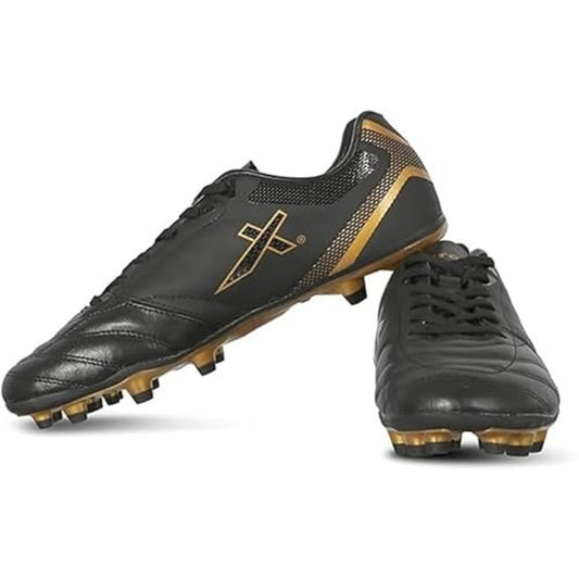 Vector X Herren Blaze Serie leichte Fußballschuhe mit TPU-Sohle & Superior Grip - Schwarz/Gold