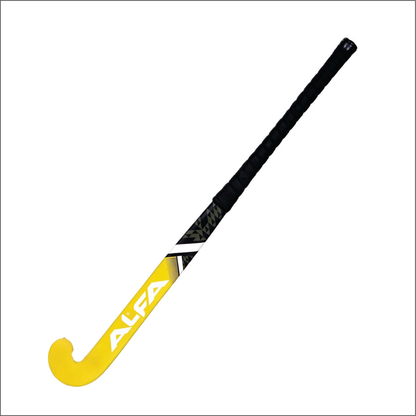 ALFA Composite Hockey Set SCH-6014-YELLOW | Komplettset mit Composite-Schläger, Schienbeinschonern, Mundschutz, Ball und Tasche | All-in-One-Feldhockeyset | Ideal für Anfänger und fortgeschrittene Spieler