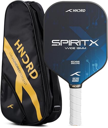 Hundred Spirit X Wide Pickleball-Schläger | USA Pickleball-zertifiziert | Leicht, explosive Kraft und Geschwindigkeit | 13 mm Performance-Kern | Premium-Griff für kontrolliertes Spiel
