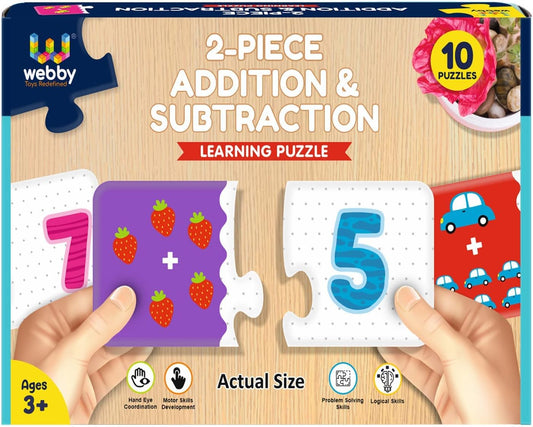 Webby Learning Pack Puzzle Lernspielzeug für Kinder Fördert die Gehirnfunktion, Konzentration und motorischen Fähigkeiten 10 bunte Puzzles – interaktives Lernen
