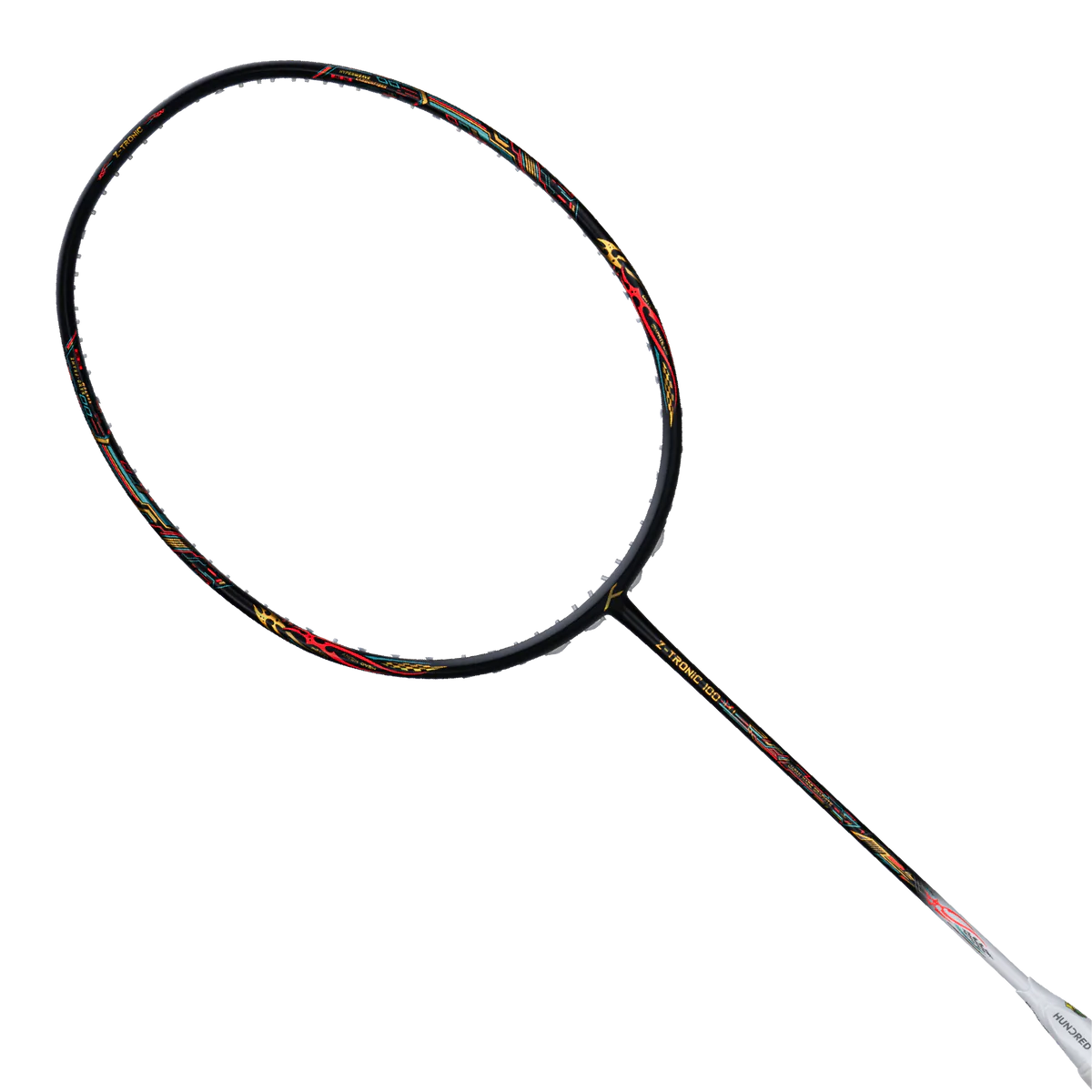 HUNDRED Z-TRONIC 100 Badmintonschläger (4U) – Leistung, Kraft und Stabilität (Schwarz-Weiß)