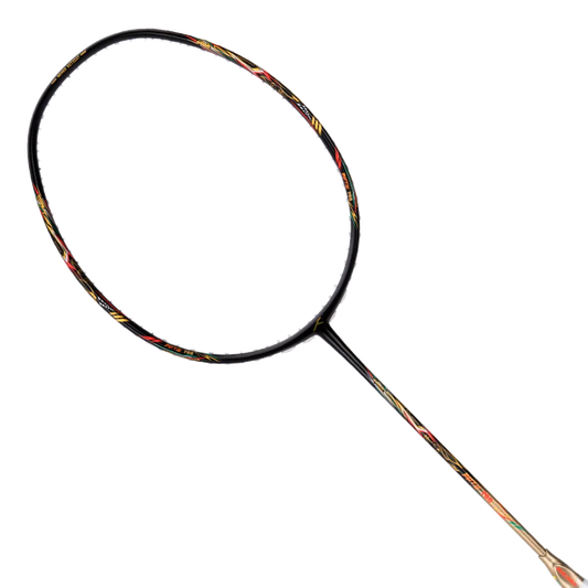 Hundred BATTLE 700 Badmintonschläger, 4U, Anthrazit/Gold/Orange
