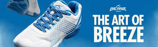Hundred BEAST MAX Badminton Shoe (White/Blue)