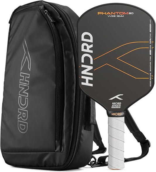 Hundred Phantom 20 Xtend Pickleball-Schläger | Power Play | Kostenlose Tasche inklusive (Schwarz/Weiß)