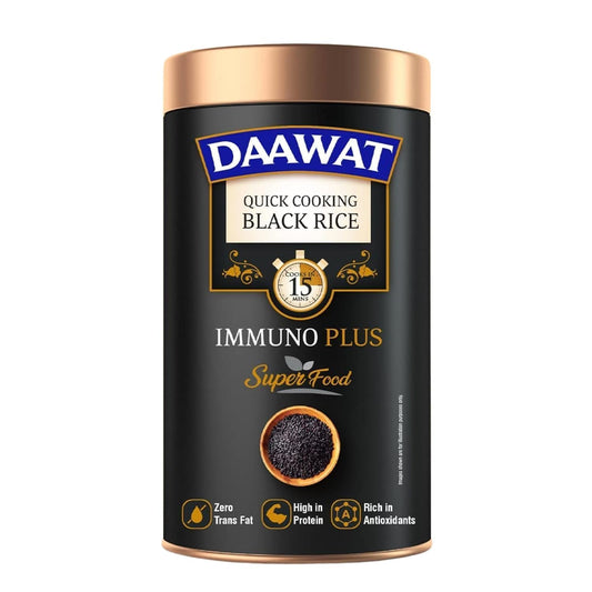 Daawat Black Rice Immuno Plus 1 kg Packung – Superfood mit hohem Proteingehalt, reich an Antioxidantien und Mineralien und fettarm – Vollkorn