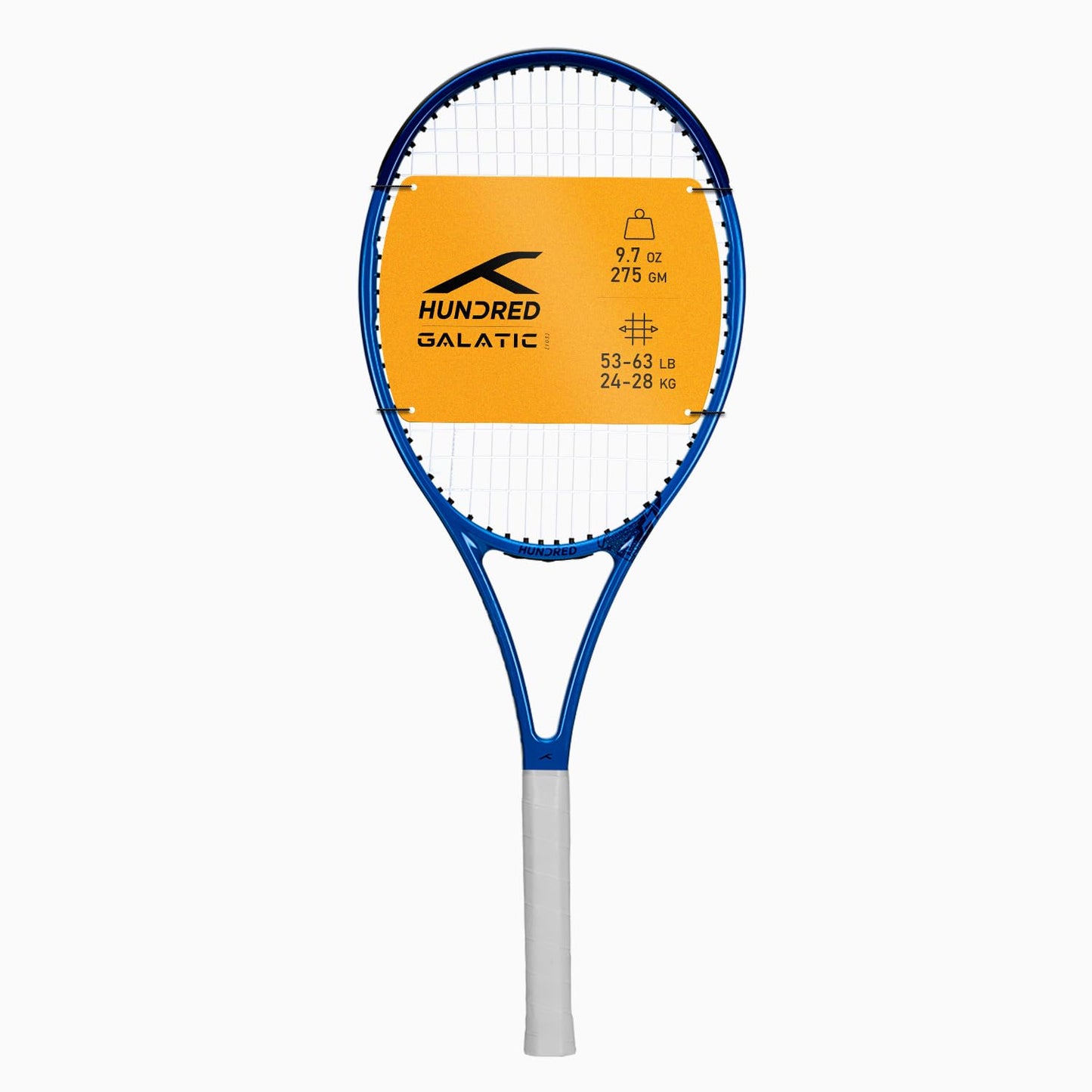 Hundred Galactic Strung Tennisschläger mit Vollschutzhülle | 4-Punkte-Kopfgewichtung | Griffgröße 2 (10,8 cm) | 275 Gramm