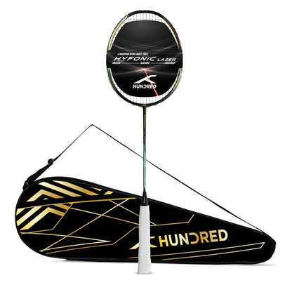 HUNDRED Hyfonic Lazer Badmintonschläger (5U, bespannt)  Präzise Kontrolle & Kraft