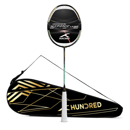 HUNDRED Hyfonic Lazer Badmintonschläger (5U, bespannt)  Präzise Kontrolle & Kraft