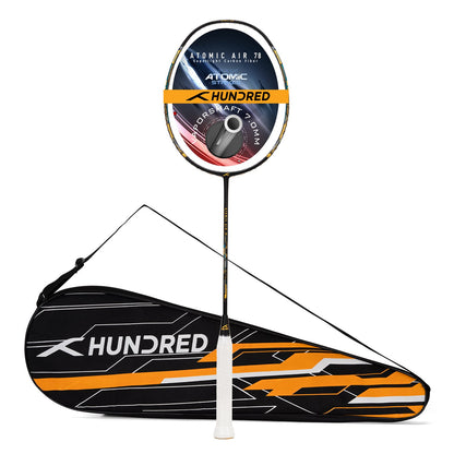 Hundred ATOMIC AIR 78 badminton racket, black/gold