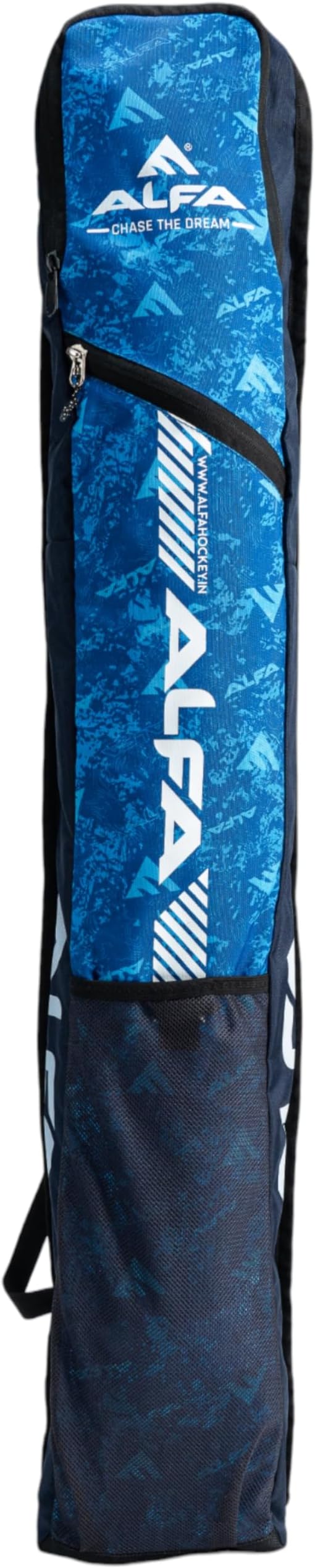 ALFA Storm Hockey-Tasche für zwei Schläger | Mehrfarbig | Verstellbar | Polyester | Leicht und strapazierfähig | Geräumiges Hauptfach | Reißverschlusstasche für Zubehör | Jali-Tasche für Organisation
