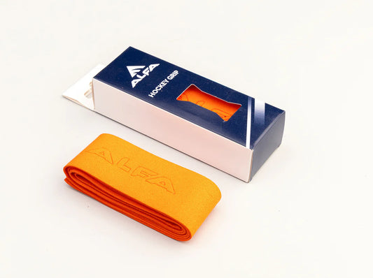 ALFA Feldhockey Taiwani PU-Griff SCH-6043A | Feuchtigkeitsabsorbierend | Rutschfeste strukturierte Oberfläche | Weich und strapazierfähig | Einfach anzubringen | Erhältlich in Orange, Grün, Gelb