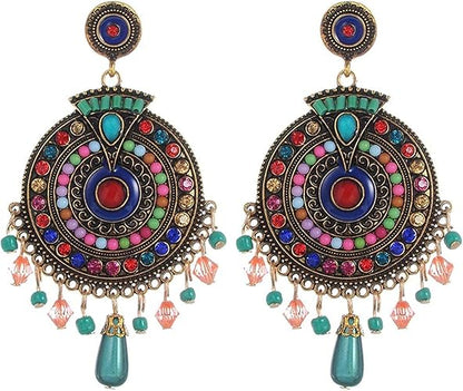 YouBella Schmuckgeschenke Bohemian Western Ohrringe Mehrfarbig Stilvolle Aktuelle Ohrringe für Mädchen und Frauen