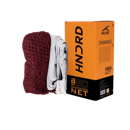 Hundred HD BN80 Badminton net (Brown) – Durable Club-Grade Polypropylene Mesh with PVC/Polyester Tape