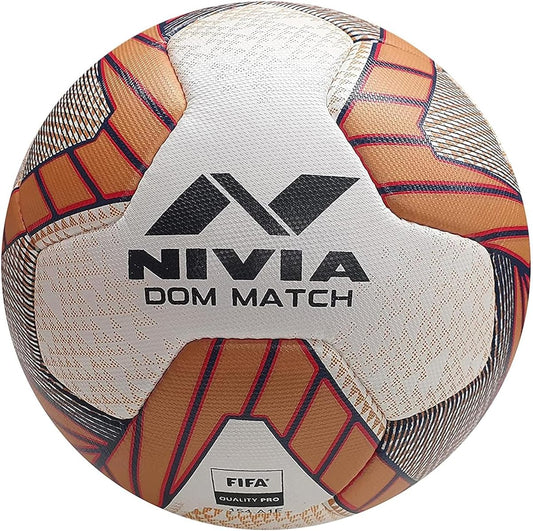 Nivia Unisex Adult Dom Game Football, Golden, 5
