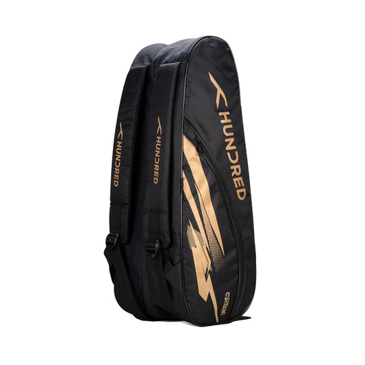 Hundred Cosmogear Badminton-Tasche | Doppelter Reißverschluss | Fronttasche mit Reißverschluss | Material: Polyester | Gepolsterte Rückengurte | Tragbarer Griff (Teal Blue)
