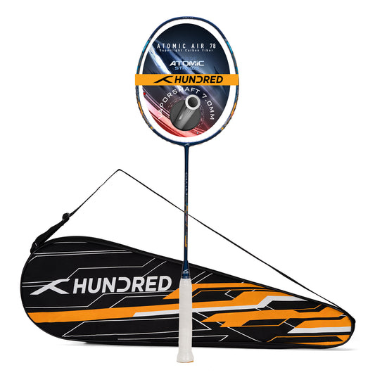 Hundred ATOMIC AIR 78 badminton racket, black/gold