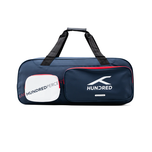 Hundred Gravity Duffle Kit Bag | Geräumige Sporttasche für Schlägersportarten mit großem Fach für Badminton- und Tennisschläger, Schuhe und Ausrüstung | Ideal für Sport, Fitnessstudio und Reisen (Marineblau)