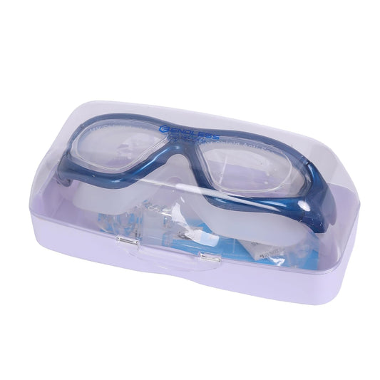 Endless EL1007 Premium Swimming Goggle with Anti-Fog and UV Protection  Material : Silicon, PU | Stylish 180 Degree Wide View Glasses | Soft Silicone Gasket for Leak Proof | With Hard Case			