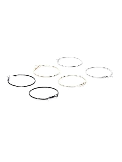 YouBella vergoldete Creolen | Modische und schöne, stilvolle Ohrringe für Damen und Mädchen | Künstlicher Schmuck | Perfekt für besondere Anlässe