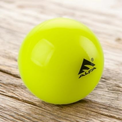 A L F A AB-93 Smooth Field Hockey Ball | Color: Yellow | Size: Standard | PU Material | Smooth Surface: Precision and Control | Optimal Performance | Training and Matches.