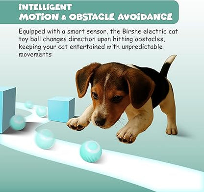 FUNFY Interaktiver Ball Hundespielzeug Aktivierter automatisch rollender Silikonball für Welpen Klein und Mittel | Smart Jumping Vibrating Automatic Moving Bouncing and Rotating Ball Keep Pet Busy