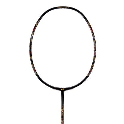HUNDRED Battle 900-4U Badminton Racket with Graphite String and Complete Racket Cover (Black)