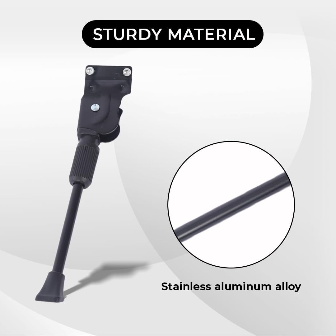 Endless EL1054 Verstellbarer 24-29 Zoll schwarzer Fahrrad-Seitenständer aus Aluminiumlegierung mit Doppelmutter für alle Arten von Fahrrädern oder Motorrädern