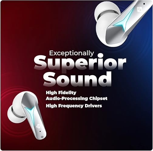 Cosmic Byte CosmoBuds X200 True Wireless Earbuds (TWS), BT 5.3, 38 ms Latenz GOD Mode™, Musikmodus, 40 Stunden, ENC, IPX5, Sprachassistent