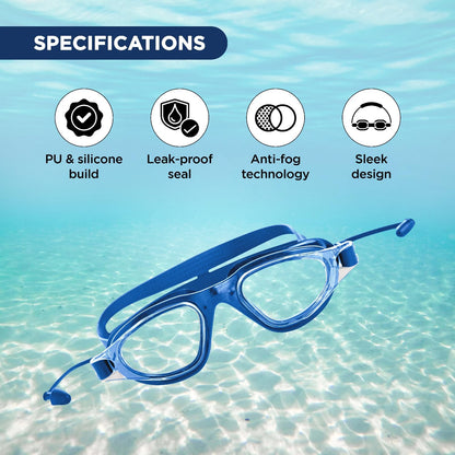 Endless EL1002 Stylish Swimming Goggle with Anti-Fog and UV Protection Material : Silicon, Plastic | With Adjustable Strap and Ear Buds | Soft Silicon Gasket for Leak Proof | With Hard Case			