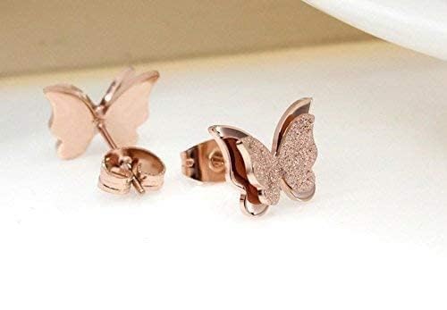 YouBella Jewelry Butterfly Design Gold Surgical Steel Stud Earrings for Girls and Women