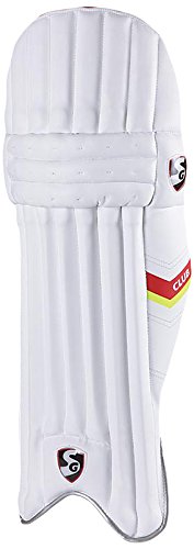 SG Club Cricket Batting Legguard | Material: PVC | For men & boys | Cashmillon filled stick | Low density foam | Cotton side wings | High density sponge cushion | Wipe clean | Adjustable