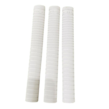 SG Hexa Cricketschlägergriff | 3 Stück | Farbe: Weiß | Größe: Standard | Material: Gummi | Langlebig und langlebig | Stark und robust | Stoßdämpfung | Verbesserte Leistung