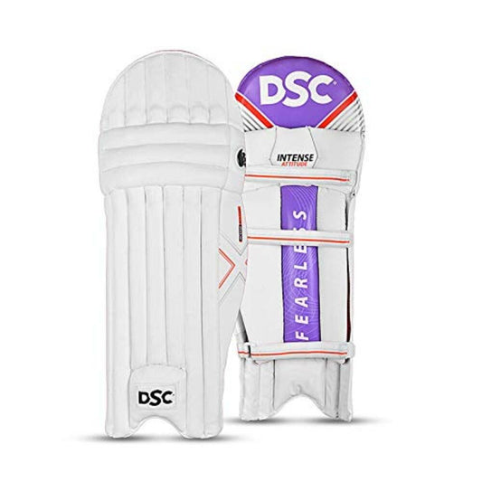 DSC Intense Attitude Cricket Batting Legguard | For Men & Boys | Material: PVC | Wide strap and ankle foam | Comfort and stability