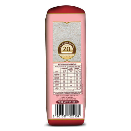 Daawat Super Basmati Reis Locker-körnig und langkörnig | Bis zu 20 mm lange Körner* | Vorteilspackung mit 20% mehr Inhalt