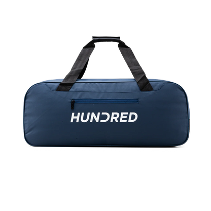 Hundred Gravity Duffle Kit Bag | Geräumige Sporttasche für Schlägersportarten mit großem Fach für Badminton- und Tennisschläger, Schuhe und Ausrüstung | Ideal für Sport, Fitnessstudio und Reisen (Marineblau)