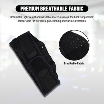 Endless Lendenwirbelgurte zur Linderung von Schmerzen im unteren Rückenbereich mit 6 Stützen | Schwarz | Material: Acrylnitril-Butadien-Styrol | Rückenstützen für Bandscheibenvorfälle, Ischias | Atmungsaktiver Gürtel für Männer/Frauen