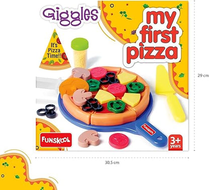 Funskool Giggles Meine erste Pizza, Rollenspielzeug, Essensset mit 15 Belägen, Rollenspiel, Spielzeug für Kinder und Kleinkinder, ab 3 Jahren, mehrfarbig
