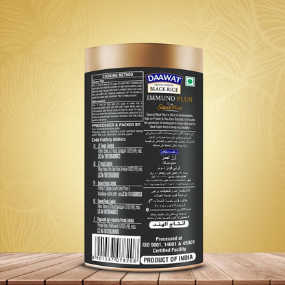 Daawat Black Rice Immuno Plus 1 kg Packung – Superfood mit hohem Proteingehalt, reich an Antioxidantien und Mineralien und fettarm – Vollkorn